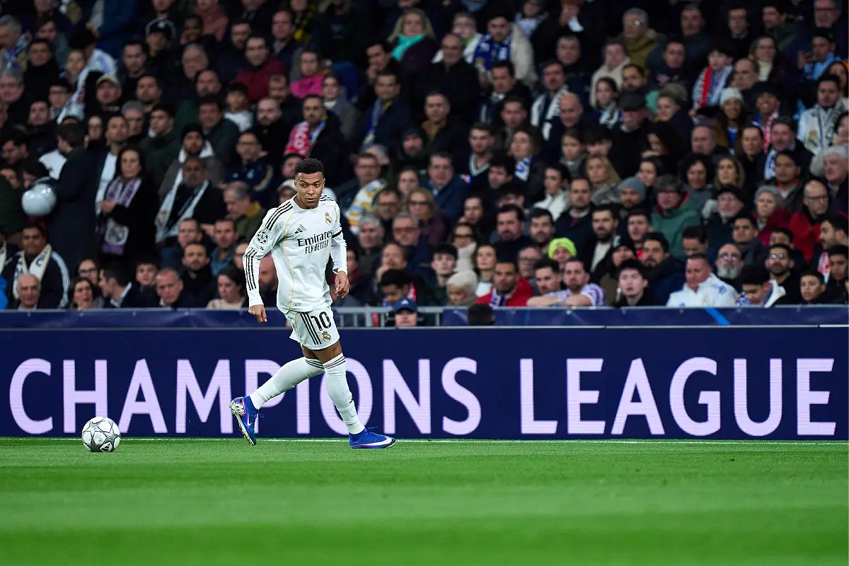 Mbappé lors de Real Madrid-Monaco (Photo by Angel Martinez/Getty Images).