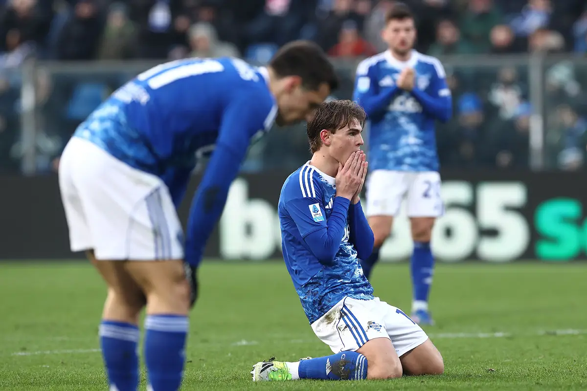 Nico Paz face à l'Atalanta Bergame (Photo by Marco Luzzani/Getty Images).