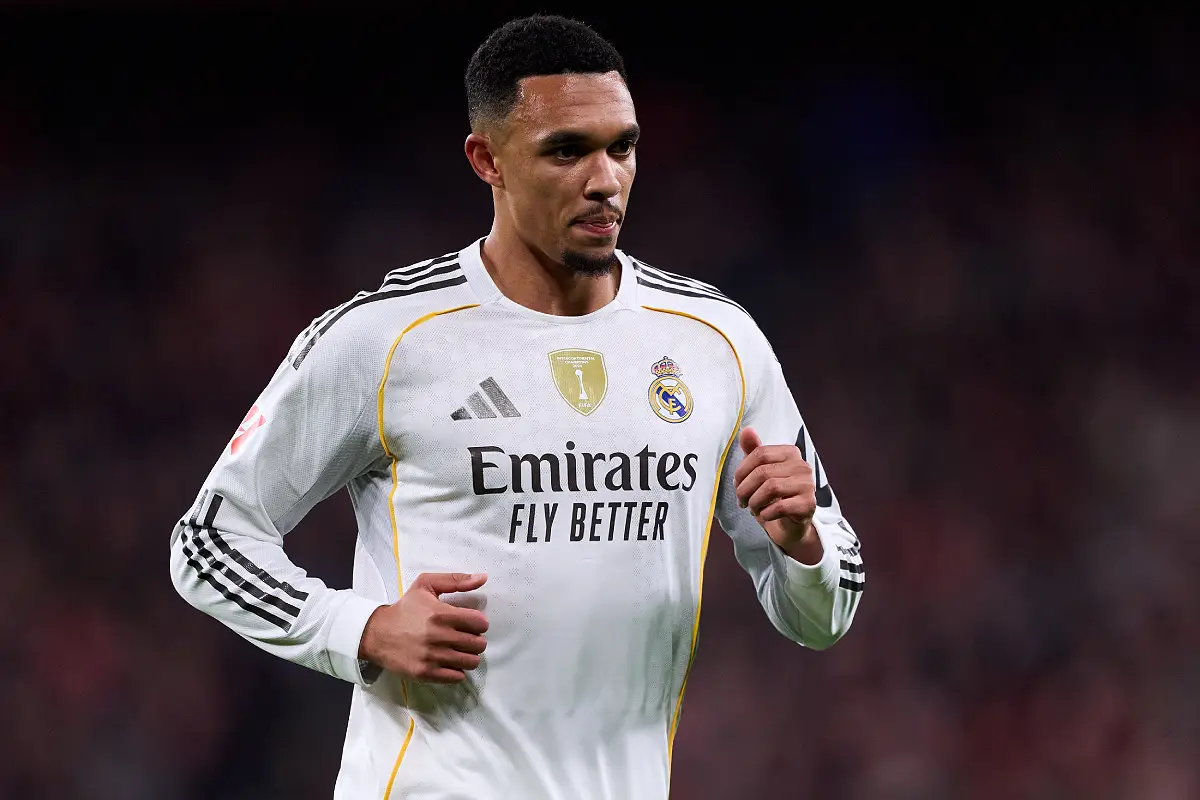 Trent Alexander-Arnold lors du match Athletic Club-Real Madrid (Photo by Juan Manuel Serrano Arce/Getty Images).