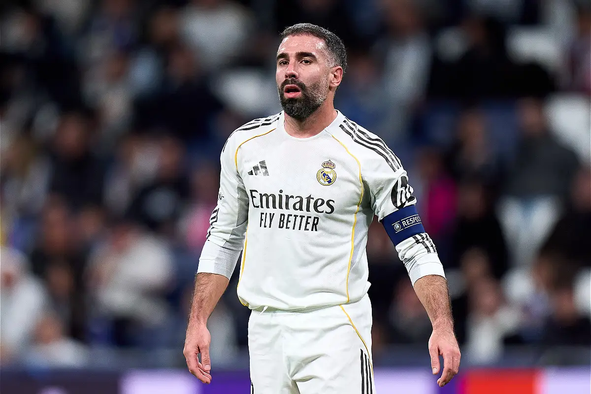 Dani Carvajal lors de Real Madrid-Monaco (Photo by Angel Martinez/Getty Images).