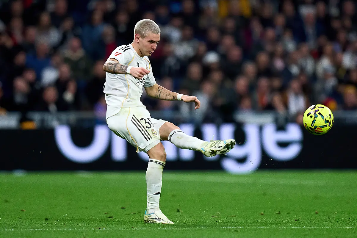 Mastantuono en Liga (Photo by Angel Martinez/Getty Images).