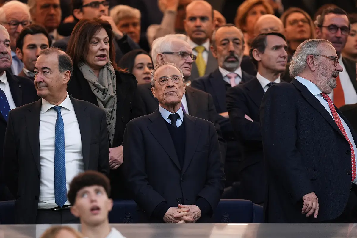 Florentino Pérez lors de Real Madrid-Rayo Vallecano (Photo by Angel Martinez/Getty Images).