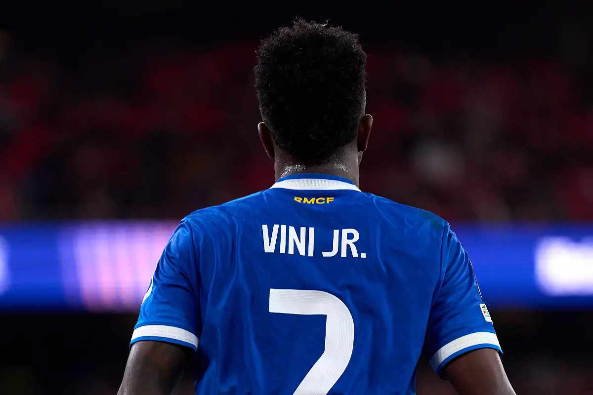 Vinicius Jr à Lisbonne mardi soir (Photo by Angel Martinez/Getty Images).