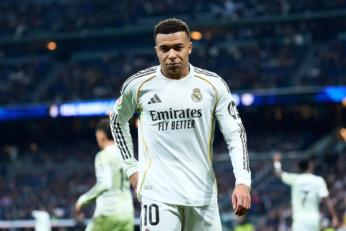 Mbappé lors du match Real Madrid-Rayo Vallecano (Photo by Angel Martinez/Getty Images).