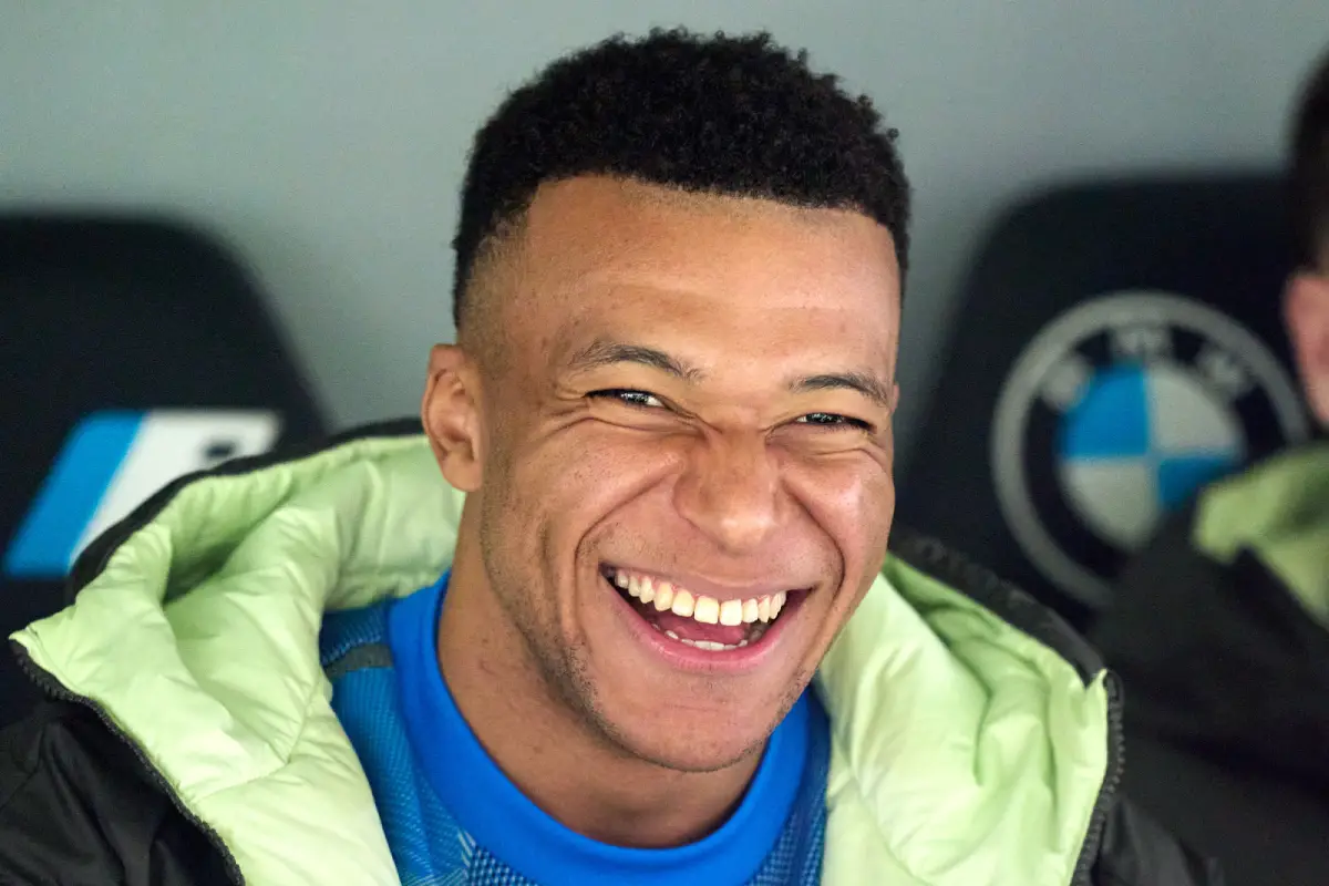 MADRID, SPAIN - FEBRUARY 14: Kylian Mbappe of Real Madrid looks on prior to the LaLiga EA Sports match between Real Madrid CF and Real Sociedad at Estadio Santiago Bernabeu on February 14, 2026 in Madrid, Spain. (Photo by Angel Martinez/Getty Images)