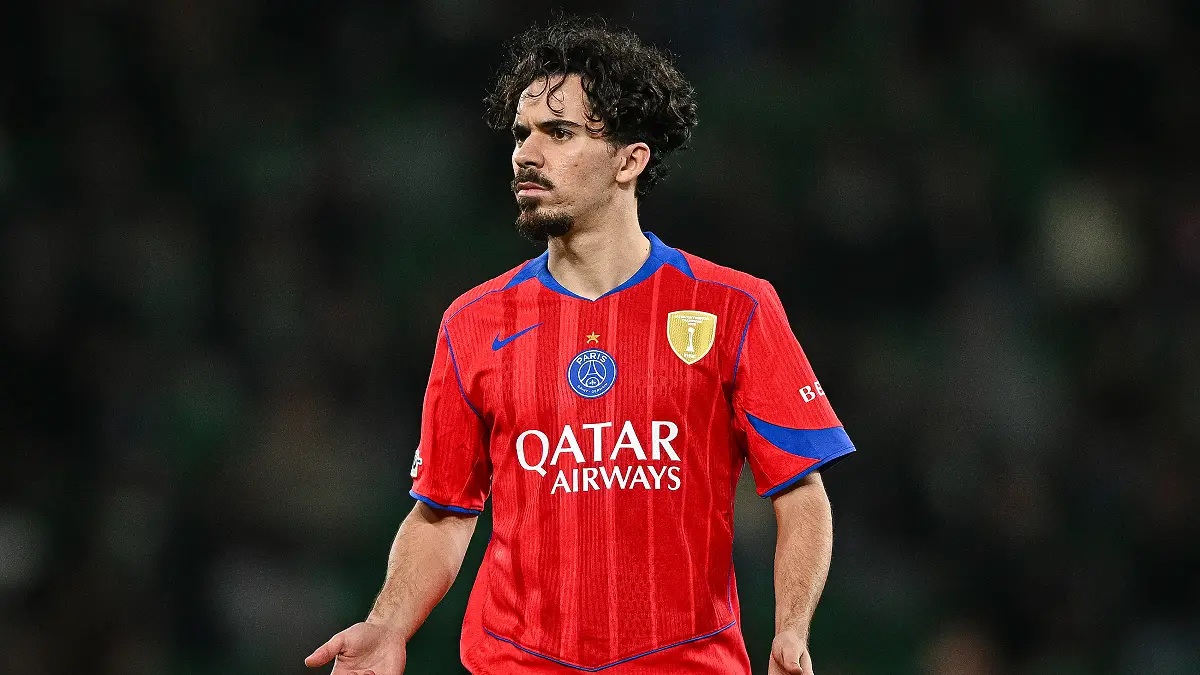 Vitinha avec le PSG face au Sporting Portugal le 20 janvier (Photo by Octavio Passos/Getty Images).