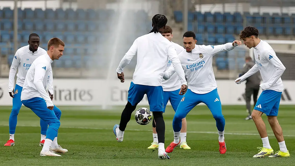 Le Real Madrid à l'entraînement ce mardi (realmadrid.com).