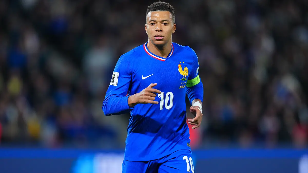 PARIS, FRANCE - NOVEMBER 13: Kylian Mbappe of France looks on during the FIFA World Cup 2026 qualifier match between France and Ukraine at Parc des Princes on November 13, 2025 in Paris, France. (Photo by Franco Arland/Getty Images)