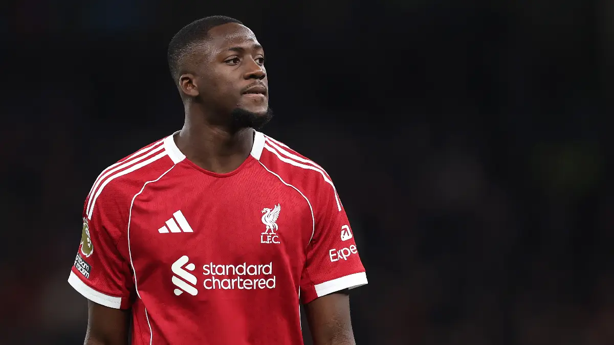 LONDON, ENGLAND - DECEMBER 20: Ibrahima Konate of Liverpool during the Premier League match between Tottenham Hotspur and Liverpool at Tottenham Hotspur Stadium on December 20, 2025 in London, England. (Photo by Julian Finney/Getty Images)