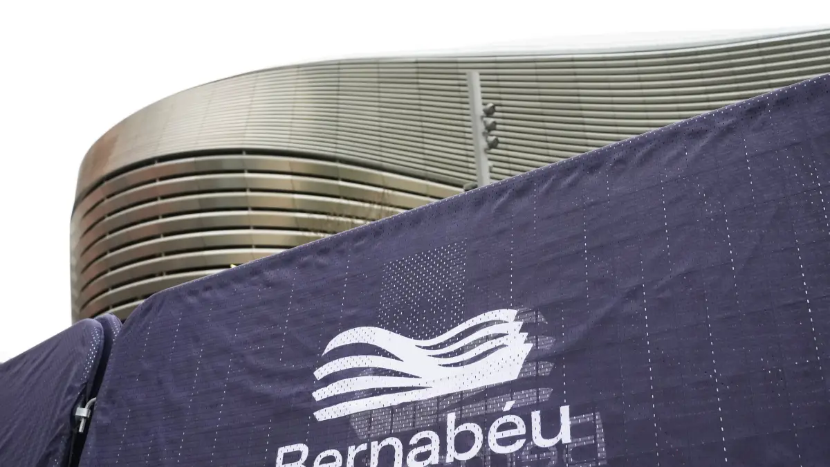 MADRID, SPAIN - MARCH 11: General view outside the stadium prior to the UEFA Champions League 2025/26 Round of 16 First Leg match between Real Madrid CF and Manchester City FC at Estadio Santiago Bernabeu on March 11, 2026 in Madrid, Spain. (Photo by Angel Martinez/Getty Images)