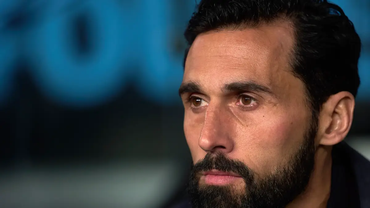 VIGO, SPAIN - MARCH 06: Alvaro Arbeloa, Head Coach of Real Madrid CF looks on prior to the LaLiga EA Sports match between RC Celta de Vigo and Real Madrid CF at Estadio Abanca-Balaidos on March 06, 2026 in Vigo, Spain. (Photo by Jose Manuel Alvarez Rey/Getty Images)