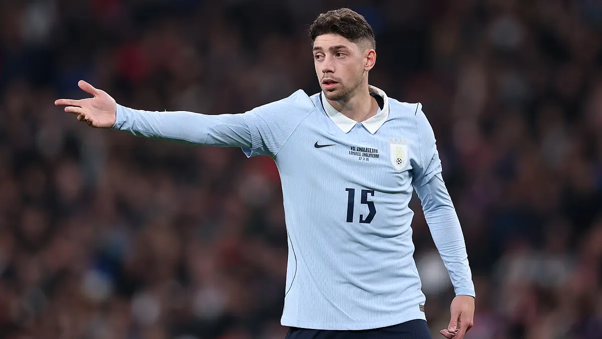 Fede Valverde avec l'Uruguay le 27 mars (Photo by Julian Finney/Getty Images).