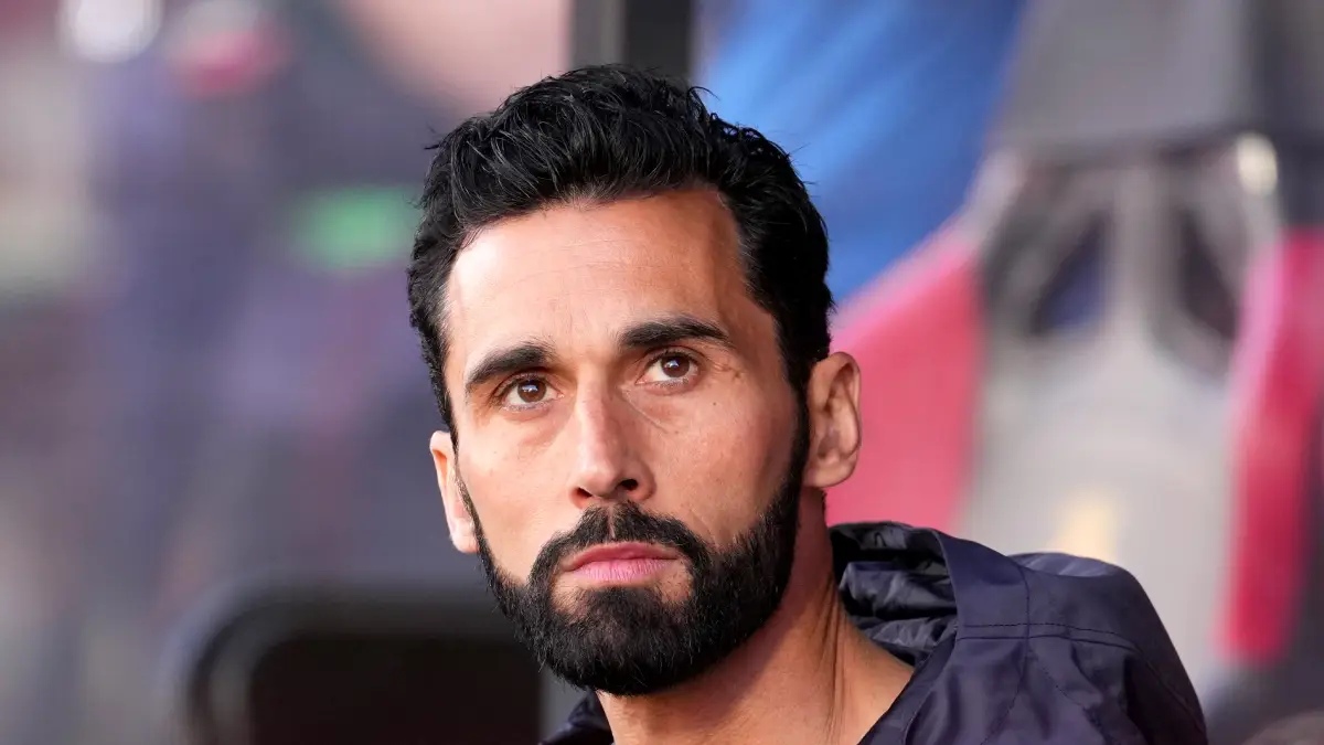MALLORCA, SPAIN - APRIL 04: Alvaro Arbeloa, Head Coach of Real Madrid, looks on prior to the LaLiga EA Sports match between RCD Mallorca and Real Madrid CF at Estadio Daredevil Son Moix on April 04, 2026 in Mallorca, Spain. (Photo by Alex Caparros/Getty Images)