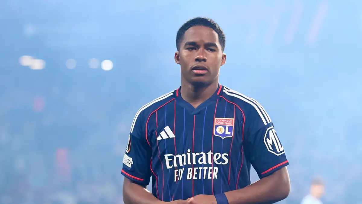 VIGO, SPAIN - MARCH 12: Endrick of Olympique De Lyon looks on prior to the UEFA Europa League 2025/26 Round of 16 First Leg match between Real Club Celta and Olympique Lyonnais at Estadio Balaidos on March 12, 2026 in Vigo, Spain. (Photo by Jose Manuel Alvarez Rey/Getty Images)