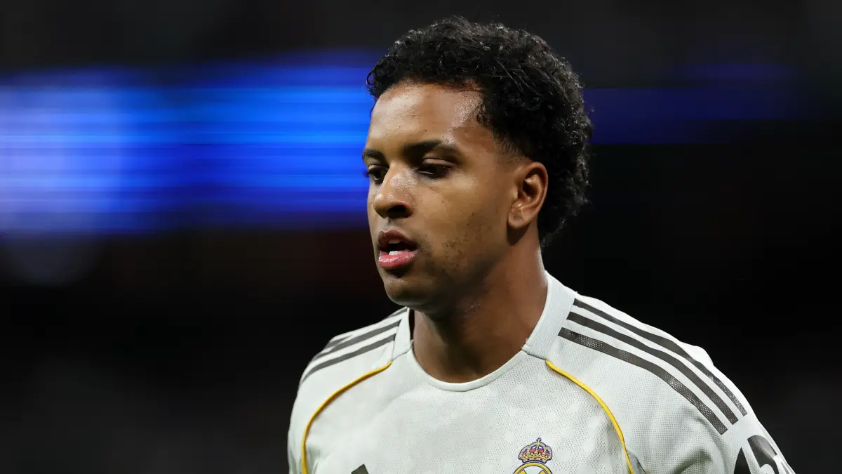 MADRID, SPAIN - JANUARY 04: Rodrygo of Real Madridlooks on during the LaLiga EA Sports match between Real Madrid CF and Real Betis Balompie at Estadio Santiago Bernabeu on January 04, 2026 in Madrid, Spain. (Photo by Florencia Tan Jun/Getty Images)