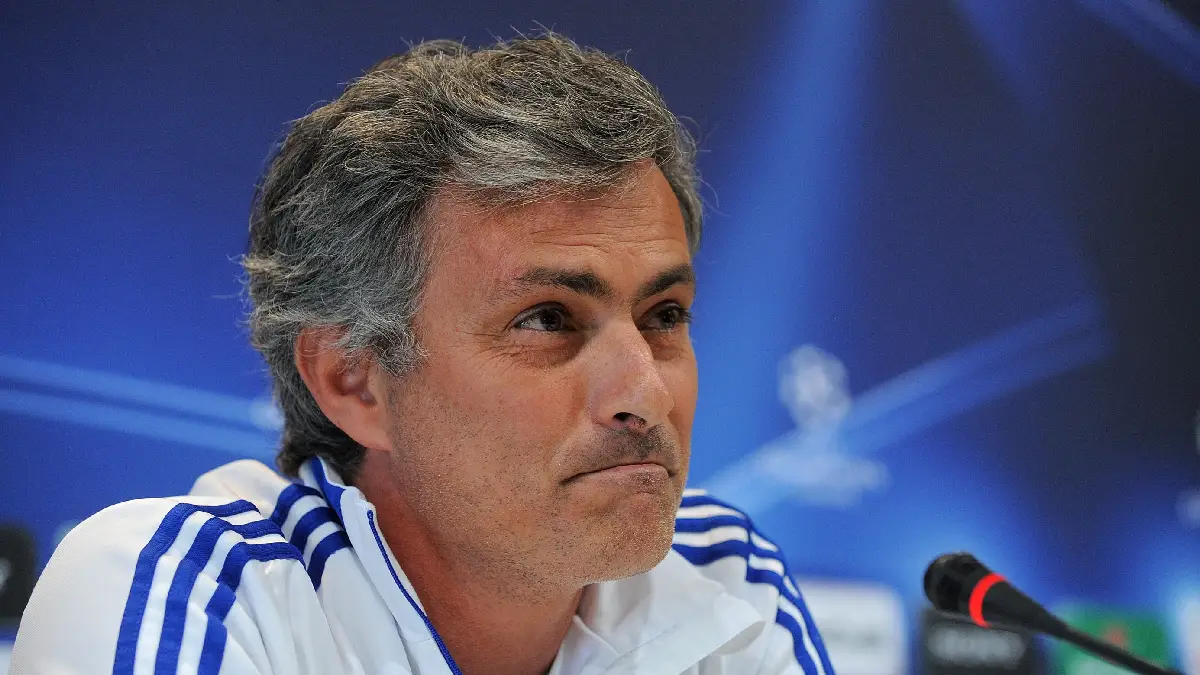 MADRID, SPAIN - APRIL 26: Head coach of Real Madrid, Jose Mourinho answers a question during a press conference at Valdebebas training ground ahead of their UEFA Champions League semi-final first leg match against Barcelona on April 26, 2011 in Madrid, Spain. (Photo by Denis Doyle/Getty Images)