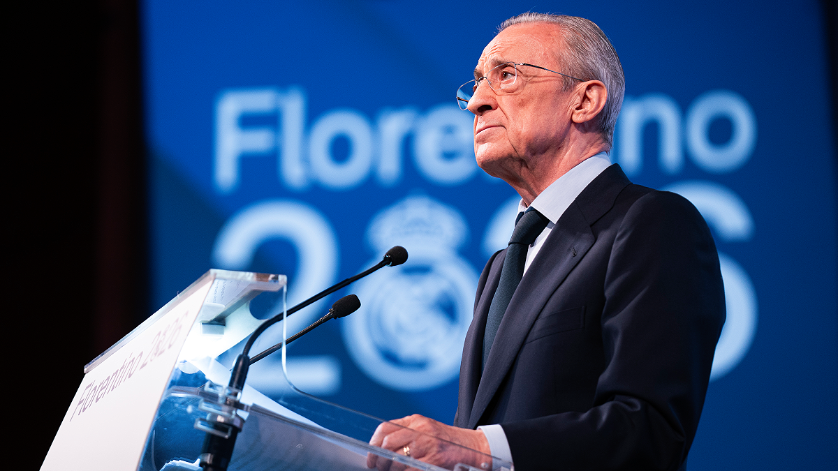 Florentino Pérez lors de sa conférence le mercredi 27 mai 2026. (Crédits : Florentino 2026)