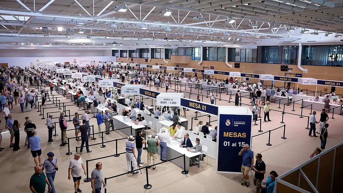 Le bureau de vote à Valdebebas, dans les locaux du Real Madrid. (realmadrid.com)