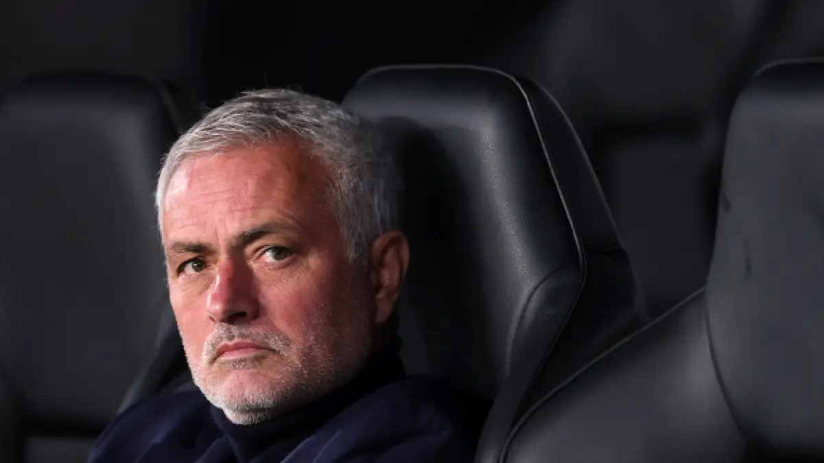 NEWCASTLE UPON TYNE, ENGLAND - OCTOBER 21: Jose Mourinho, Head Coach of Benfica, looks on prior to the UEFA Champions League 2025/26 League Phase MD3 match between Newcastle United FC and SL Benfica at St James' Park on October 21, 2025 in Newcastle upon Tyne, England. (Photo by Carl Recine/Getty Images)
