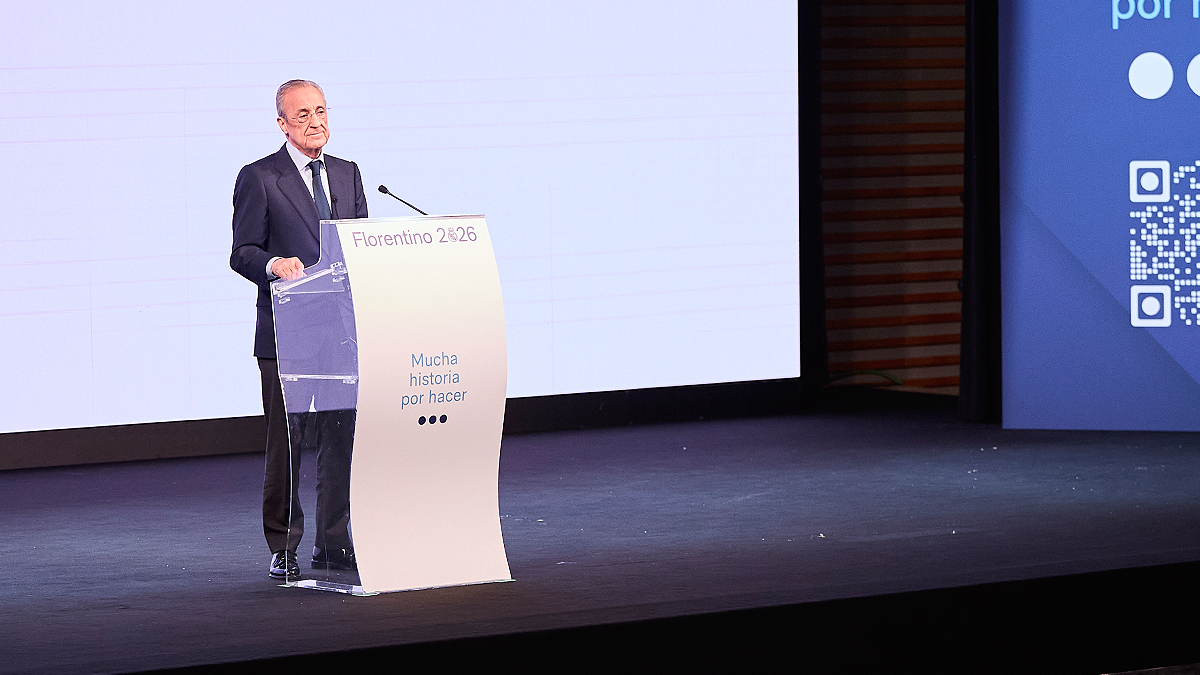 Florentino Pérez lors de son discours aux socios (Crédits : Real Madrid)