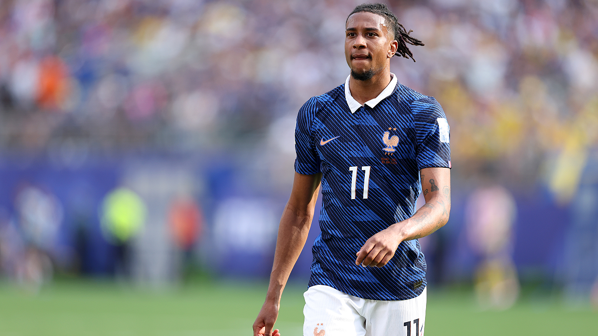 EAST RUTHERFORD, NEW JERSEY - JUNE 30: Michael Olise #11 of France during the FIFA World Cup 2026 Round Of 32 match between France and Sweden at New York New Jersey Stadium on June 30, 2026 in East Rutherford, New Jersey. (Photo by Dan Mullan/Getty Images)
