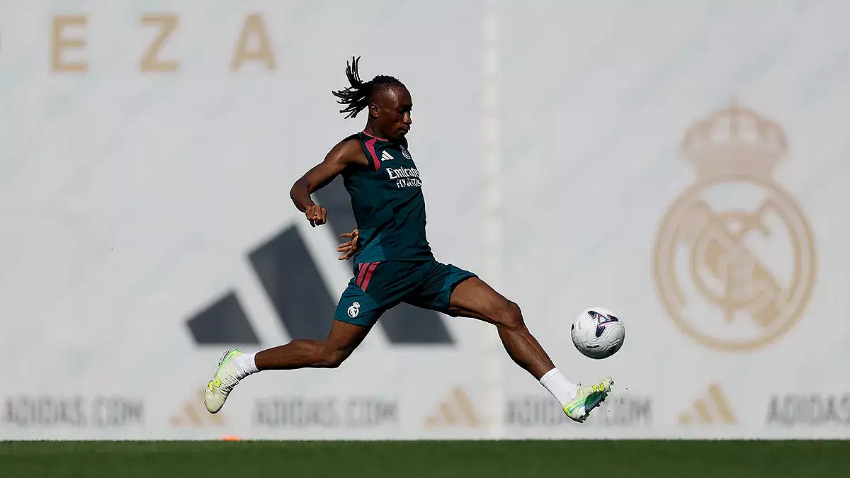 Yan Diomandé lors d'un entraînement du Real Madrid. (realmadrid.com)