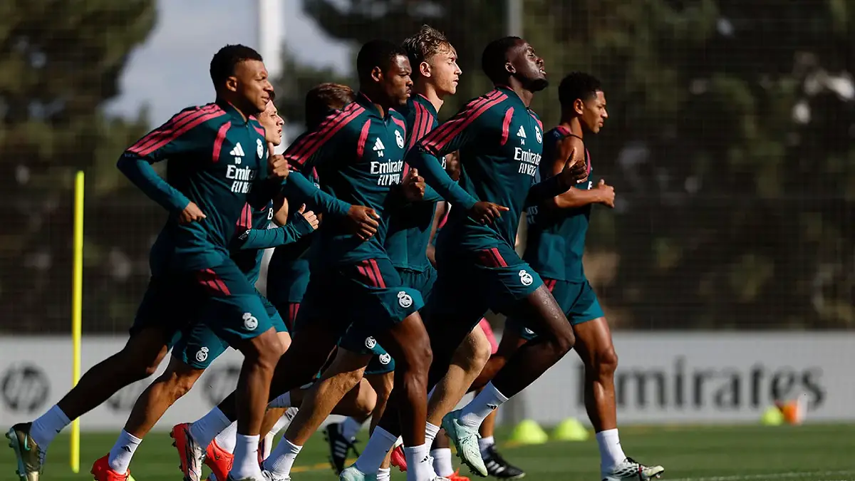 Les joueurs du Real Madrid à l'entrainement avant d'affronter la Real Sociedad (RealMadrid.com)