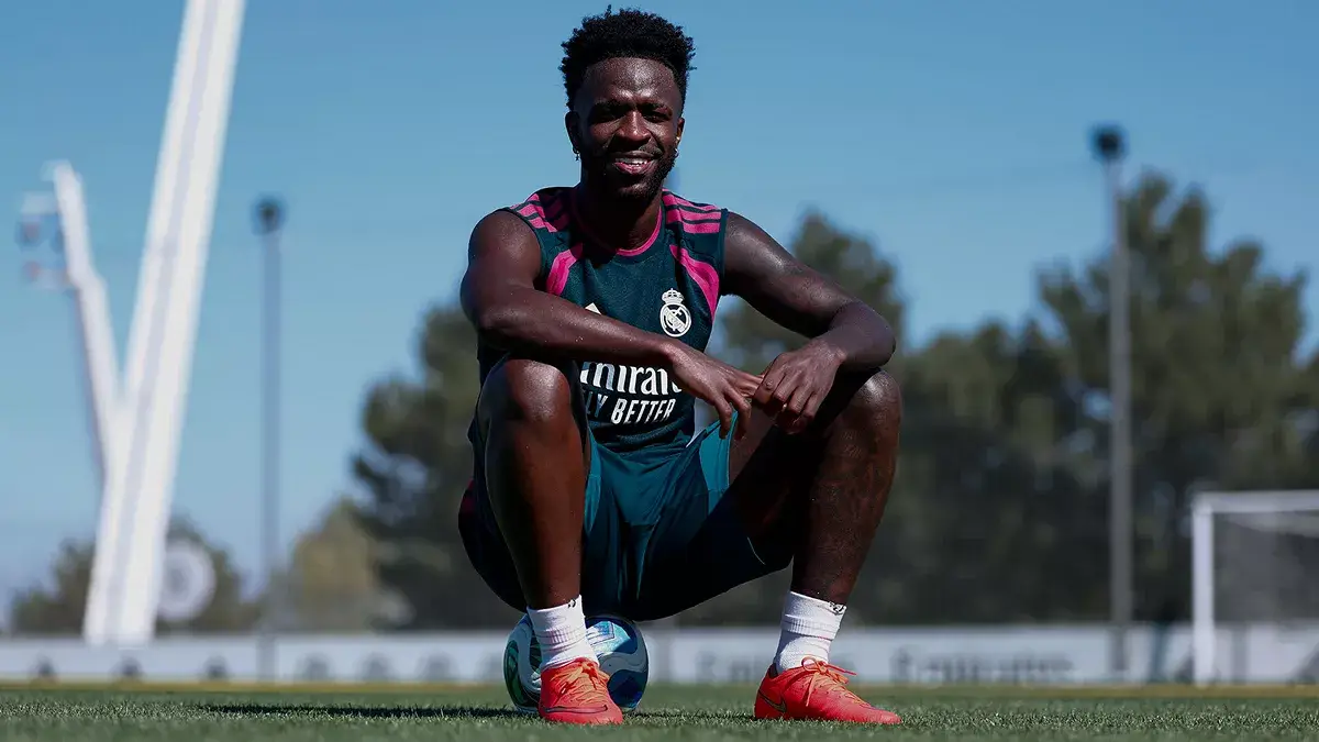 Vinicius Jr est de retour à Valdebebas (Realmadrid.com)