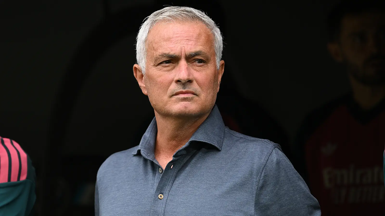 MADRID, SPAIN - AUGUST 30: Jose Mourinho, Head Coach of Real Madrid, looks on during the LaLiga EA Sports 2026/27 match between Real Madrid and Malaga CF at Estadio Santiago Bernabeu on August 30, 2026 in Madrid, Spain. (Photo by Denis Doyle/Getty Images)