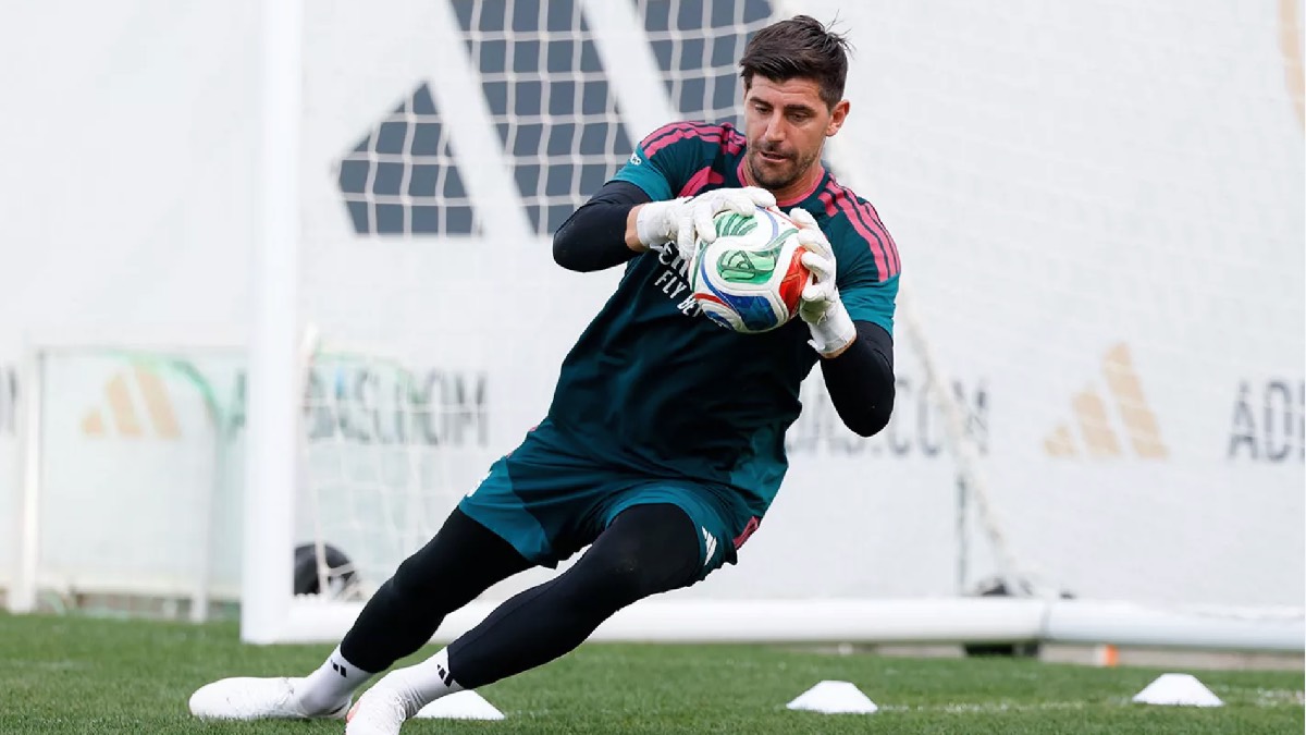 Courtois à l'entrainement (RealMadrid.com)