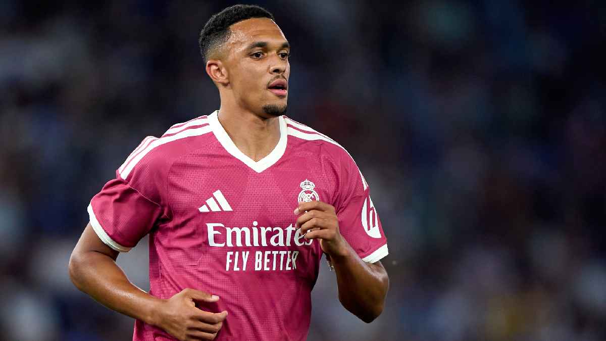 A CORUNA, SPAIN - AUGUST 12: Trent Alexander-Arnold of Real Madrid CF looks on during the Trofeo Teresa Herrera match between RC Deportivo A Coruna and Real Madrid at Riazor Stadium on August 12, 2026 in A Coruna, Spain. (Photo by Jose Manuel Alvarez Rey/Getty Images)