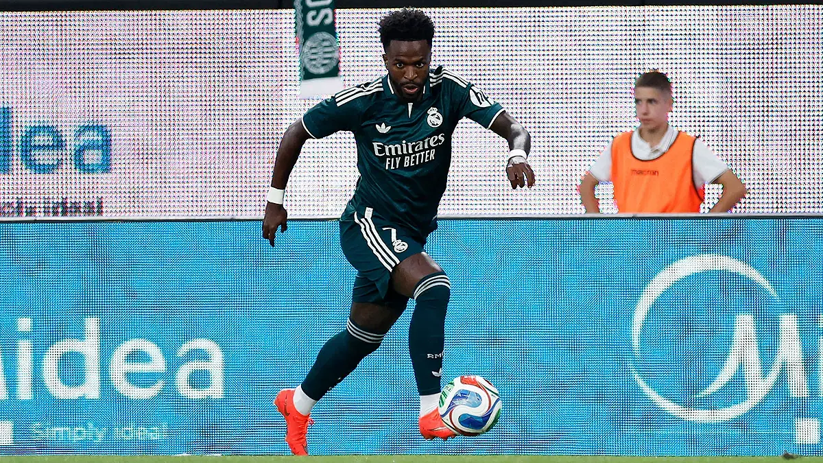 Vinícius Júnior lors de la rencontre Ferencváros - Real Madrid. (realmadrid.com)