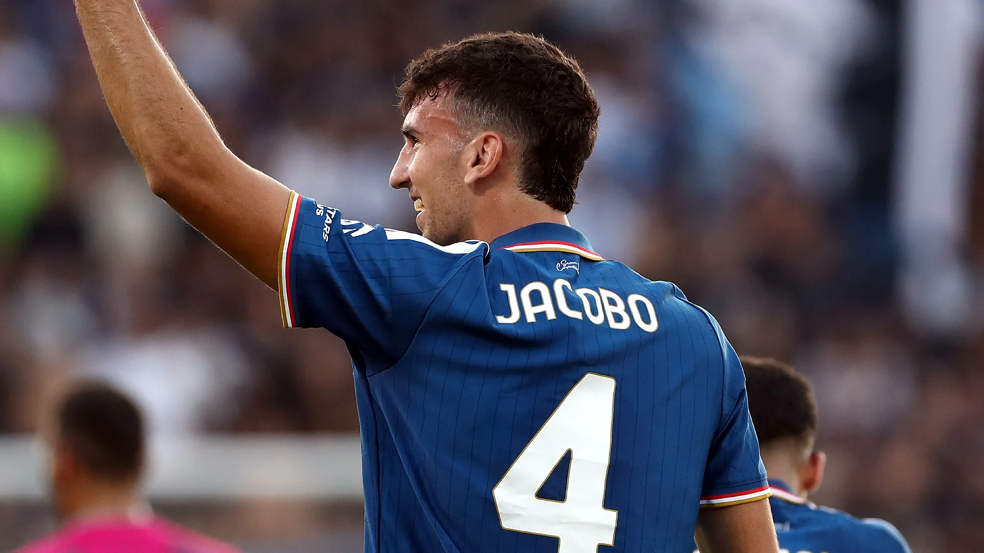 COMO, ITALY - SEPTEMBER 14: Jacobo Ramon of Como 1907 celebrates scoring his team’s first goal during the Serie A match between Como 1907 and Parma Calcio at Giuseppe Sinigaglia Stadium on September 14, 2026 in Como, Italy. (Photo by Marco Luzzani/Getty Images)
