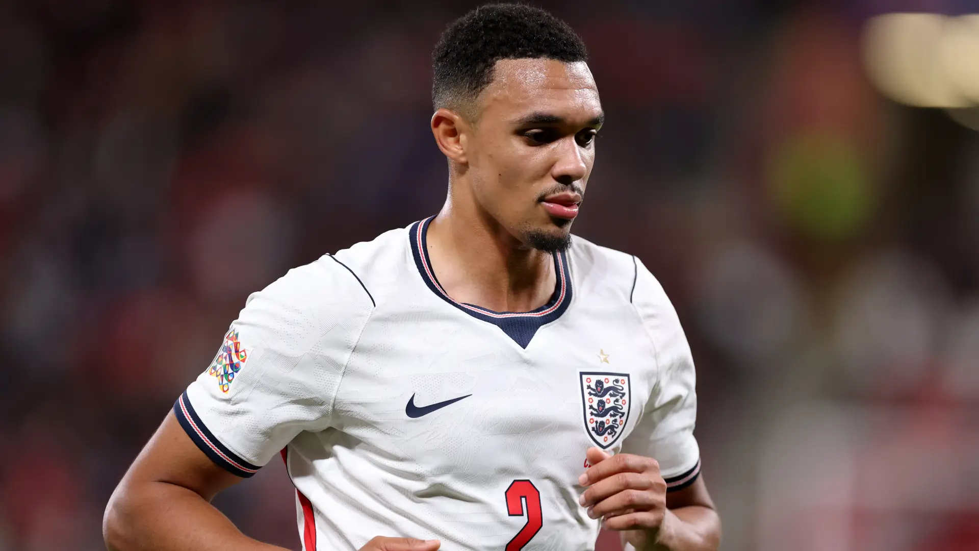 PRAGUE, CZECH REPUBLIC - SEPTEMBER 29: Trent Alexander-Arnold of England looks on during the UEFA Nations League 2026/27 group phase match between Czechia and England at Fortuna Arena on September 29, 2026 in Prague, Czech Republic. (Photo by Justin Setterfield/Getty Images)