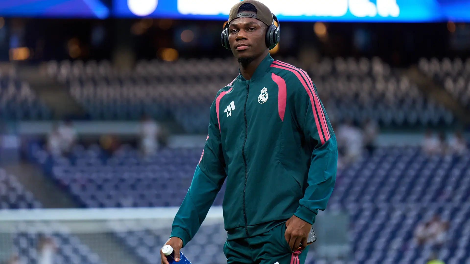 MADRID, SPAIN - SEPTEMBER 12: Aurelien Tchouameni of Real Madrid looks on prior to the LaLiga EA Sports 2026/27 match between Real Madrid and Rayo Vallecano de Madrid at Estadio Santiago Bernabeu on September 12, 2026 in Madrid, Spain. (Photo by Angel Martinez/Getty Images)