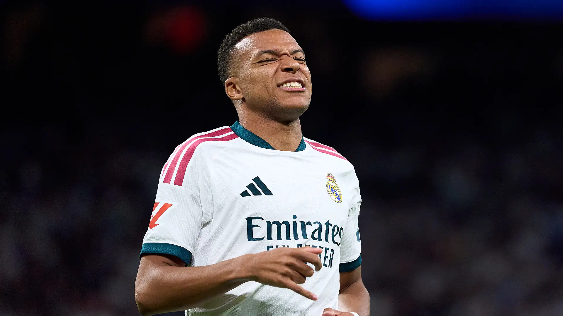Real Madrid v Villarreal CF - LaLiga EA Sports 2026/27 MADRID, SPAIN - OCTOBER 10: Kylian Mbappe of Real Madrid reacts during the LaLiga EA Sports 2026/27 match between Real Madrid and Villarreal CF at Estadio Santiago Bernabeu on October 10, 2026 in Madrid, Spain. (Photo by Angel Martinez/Getty Images)