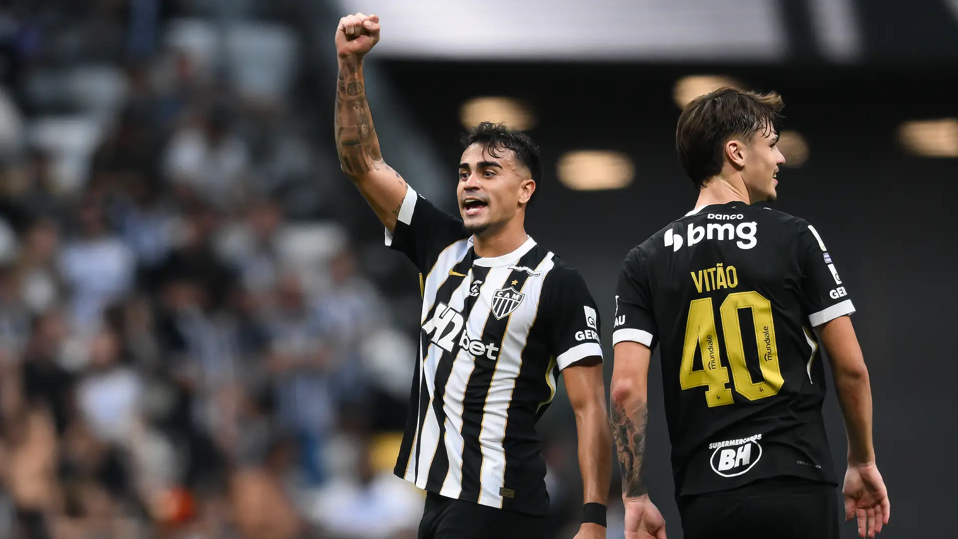 BELO HORIZONTE, BRAZIL - SEPTEMBER 12: Reinier Jesus of Atletico Mineiro celebrates after scoring the team's first goal during the Brasileirao 2026 27th-round match between Atletico Mineiro and Fluminense at Arena MRV on September 12, 2026 in Belo Horizonte, Brazil. (Photo by Pedro Vilela/Getty Images)