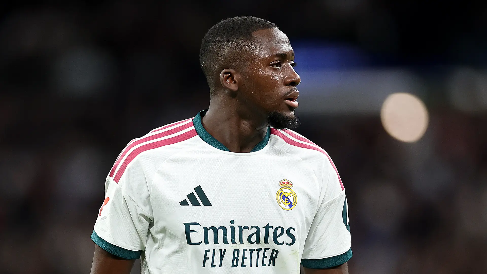 Real Madrid v Sevilla FC - LaLiga EA Sports 2026/27 MADRID, SPAIN - OCTOBER 18: Ibrahima Konate of Real Madrid looks on during the LaLiga EA Sports 2026/27 match between Real Madrid and Sevilla FC at Estadio Santiago Bernabeu on October 18, 2026 in Madrid, Spain. (Photo by Florencia Tan Jun/Getty Images)