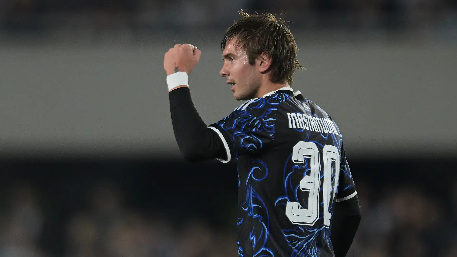 BUENOS AIRES, ARGENTINA - OCTOBER 03: Franco Mastantuono of Argentina celebrates scoring his team's sixth goal during the international friendly match between Argentina and Burkina Faso at Estadio Monumental Antonio V. Liberti on October 03, 2026 in Buenos Aires, Argentina. (Photo by Marcelo Endelli/Getty Images)