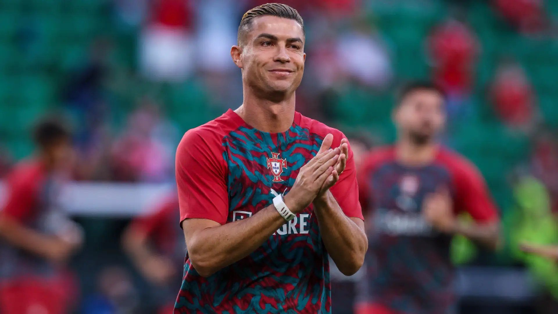 LISBON, PORTUGAL - SEPTEMBER 24: Cristiano Ronaldo of Portugal during the UEFA Nations League 2026/27 group phase match between Portugal and Wales at Estadio Jose Alvalade on September 24, 2026 in Lisbon, Portugal. (Photo by Carlos Rodrigues/Getty Images)