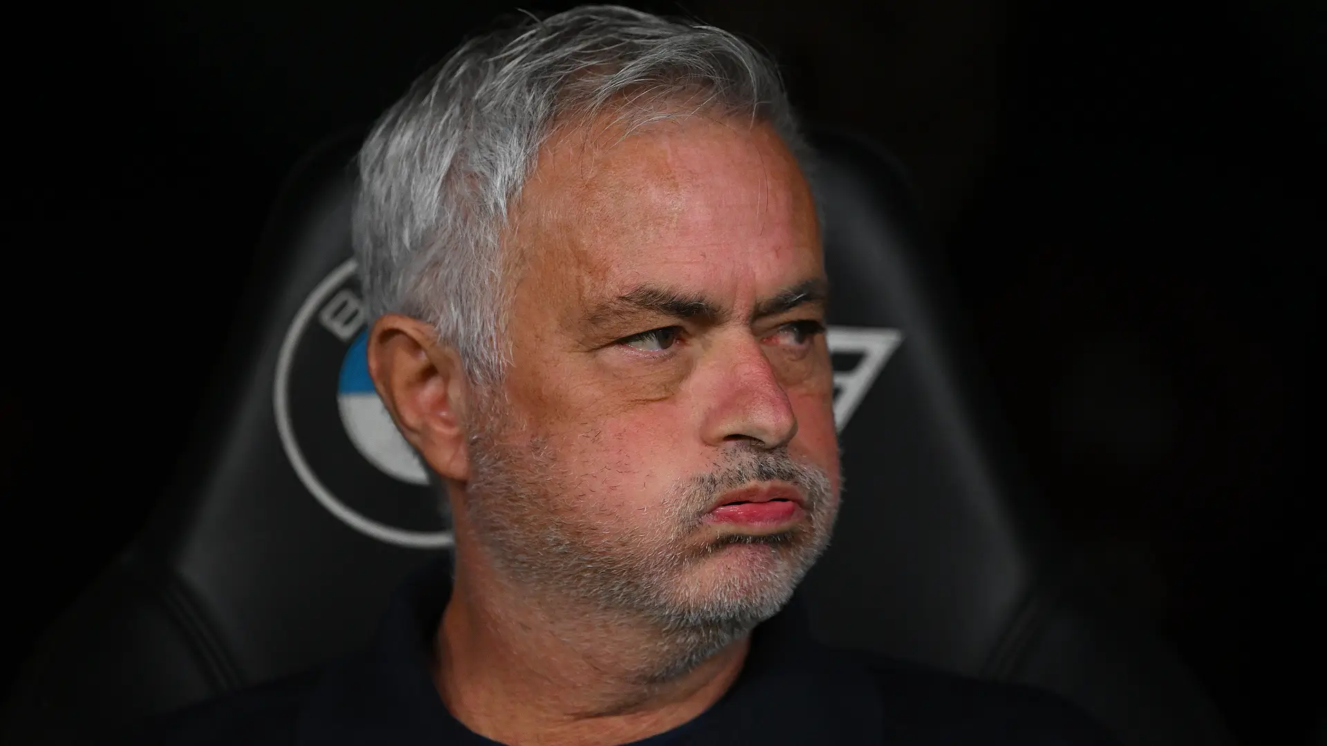 MADRID, SPAIN - OCTOBER 10: Jose Mourinho, Manager of Real Madrid, reacts before the LaLiga EA Sports 2026/27 match between Real Madrid and Villarreal CF at Estadio Santiago Bernabeu on October 10, 2026 in Madrid, Spain. (Photo by Denis Doyle/Getty Images)