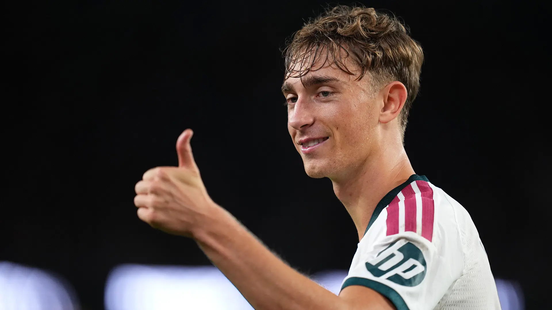 BARCELONA, SPAIN - OCTOBER 25: Dean Huijsen of Real Madrid gestures during the LaLiga EA Sports 2026/27 match between FC Barcelona and Real Madrid at Spotify Camp Nou on October 25, 2026 in Barcelona, Spain. (Photo by Alex Caparros/Getty Images)
